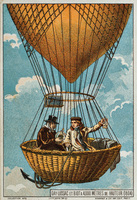 Gay-Lussac et Biot à 4 000 m de hauteur en 1804. Chromolithographie du xixe (…)