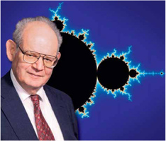 Benoît Mandelbrot devant la plus célèbre de ses fractales, ces courbes qui (…)