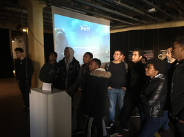 Elèves du lycée pro "Les Eucalyptus" découvre le Pong géant.