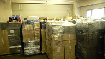Quelques unes des palettes contenant la collection